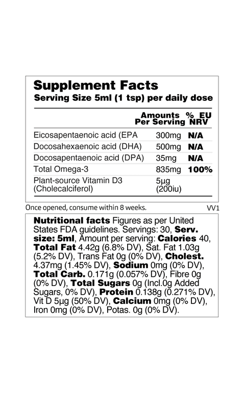 Omega 3 Mild Orange Liquid Reverse Labels 03